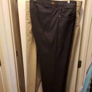 Tommy Bahama Black 5 pocket jean cut pants.